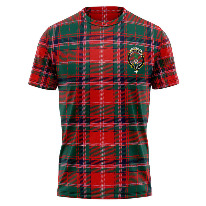 Somerville Modern Clan Badge Tartan T-Shirt