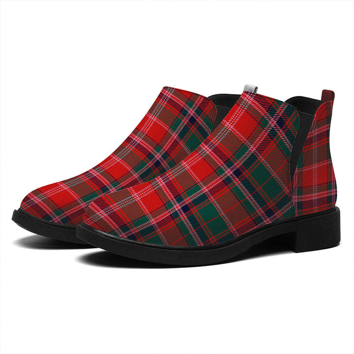 Somerville Modern Tartan Flat Ankle Boots