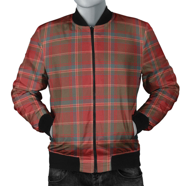 Somerville Weathered Clan Badge Tartan Bomber Jacket