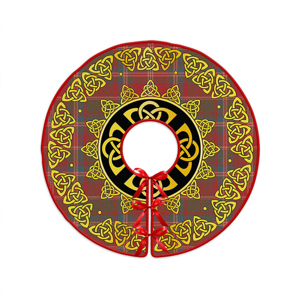 Somerville Weathered Clan Badge Tartan Christmas Tree Skirt Golden Celtic Heritage