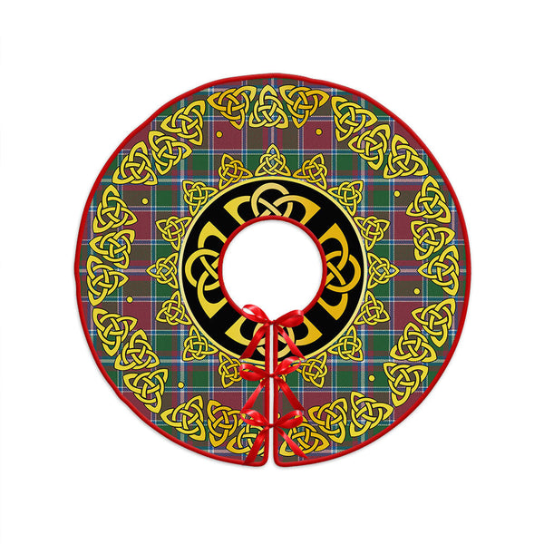 Spens Ancient Clan Badge Tartan Christmas Tree Skirt Golden Celtic Heritage