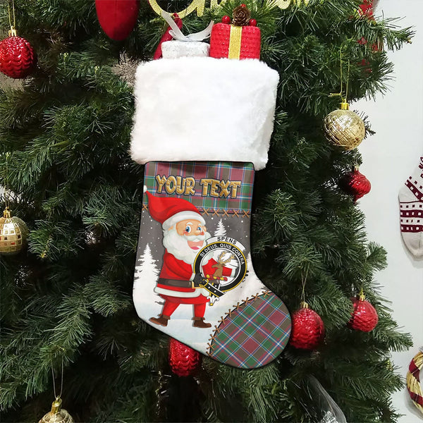 Spens Ancient Clan Badge Tartan Christmas Stocking Holiday Blessings Merry Christmas Joy