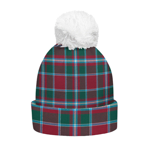 Spens Modern Clan Badge Tartan Bobble Beanie Hat