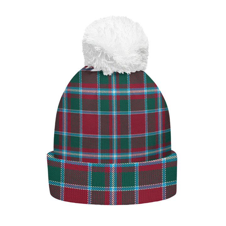 Spens Modern Clan Badge Tartan Bobble Beanie Hat