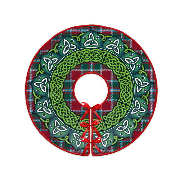 Spens Modern Clan Badge Tartan Christmas Tree Skirt Heritage Holiday Decor