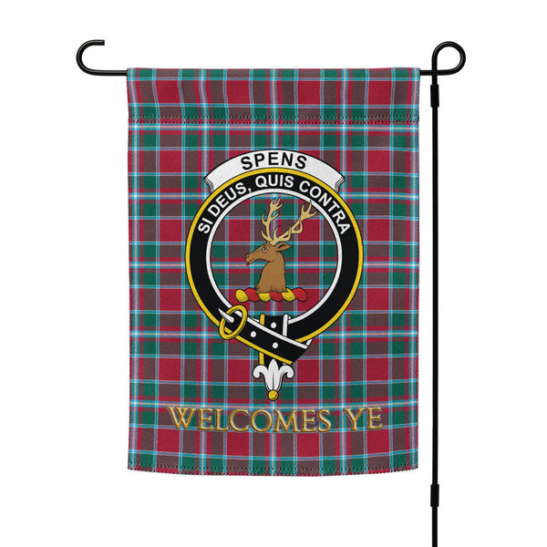 Spens Modern Clan Badge Tartan Garden Flag