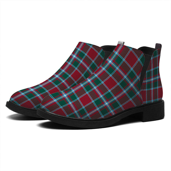 Spens Modern Tartan Flat Ankle Boots