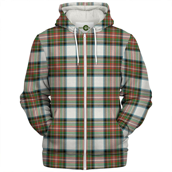 Stewart Dress Ancient Clan Badge Tartan Sherpa Hoodie