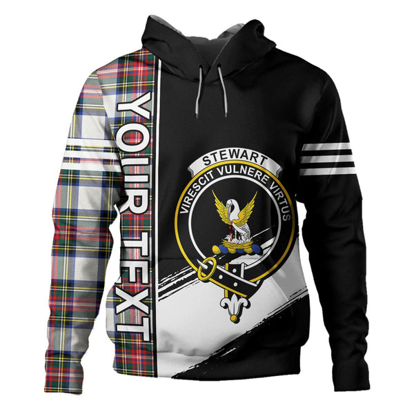 Stewart Dress Modern Clan Badge Tartan Hoodie Quarter Style Personalized