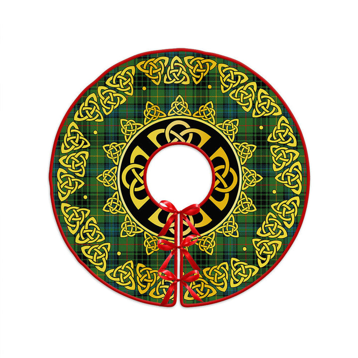 Stewart Hunting Ancient Clan Badge Tartan Christmas Tree Skirt Golden Celtic Heritage