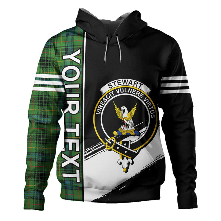 Stewart Hunting Ancient Clan Badge Tartan Hoodie Quarter Style Personalized