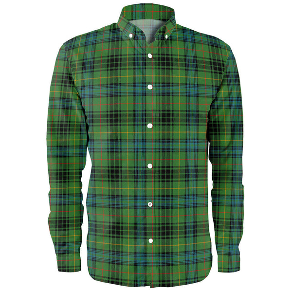 Stewart Hunting Ancient Clan Badge Tartan Long Sleeve Shirt