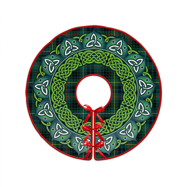 Stewart Hunting Modern Clan Badge Tartan Christmas Tree Skirt Heritage Holiday Decor