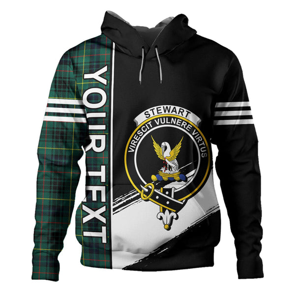 Stewart Hunting Modern Clan Badge Tartan Hoodie Quarter Style Personalized