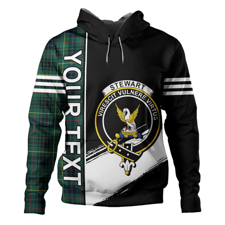 Stewart Hunting Modern Clan Badge Tartan Hoodie Quarter Style Personalized