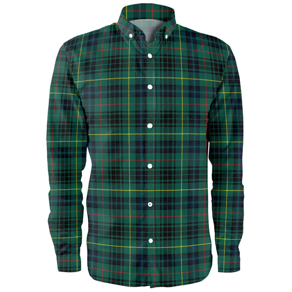 Stewart Hunting Modern Clan Badge Tartan Long Sleeve Shirt