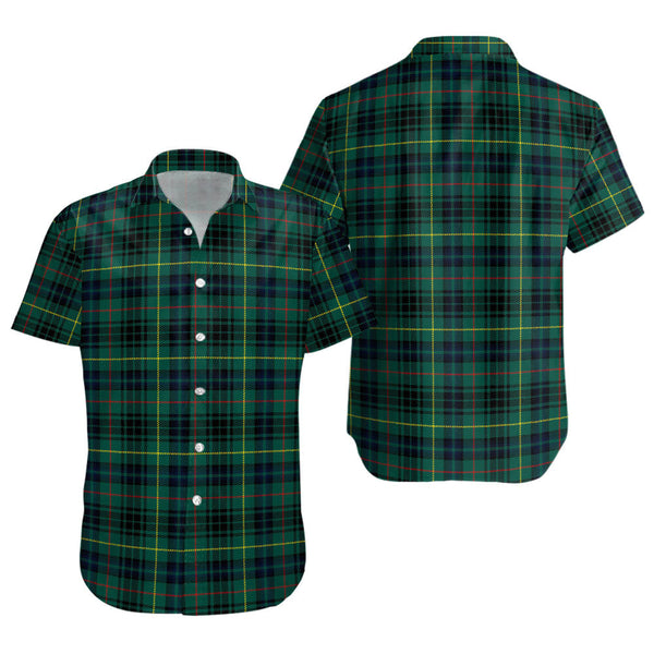 Stewart Hunting Modern Clan Badge Tartan Short Sleeve Shirt
