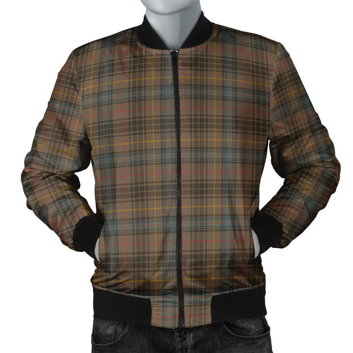 Stewart Hunting Weathered Clan Badge Tartan Bomber Jacket