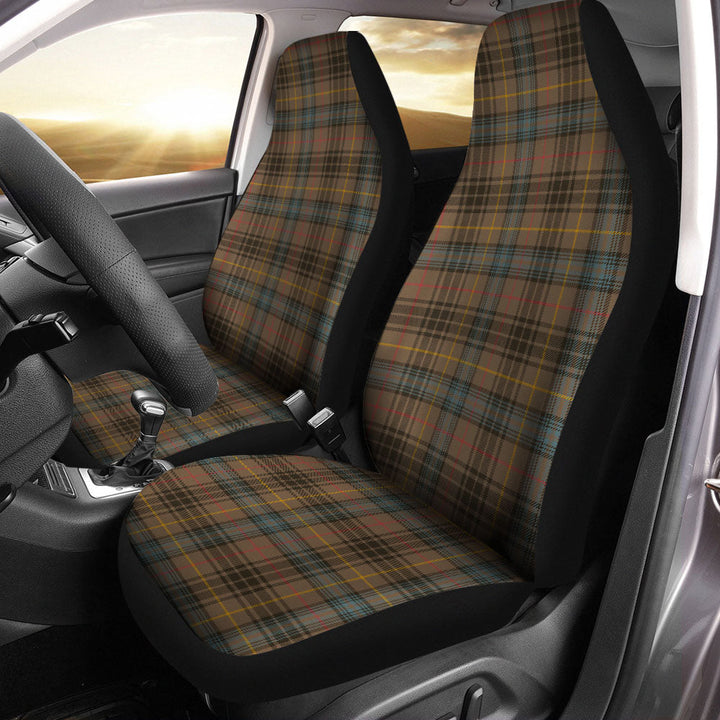 Stewart Hunting Weathered Clan Badge Tartan Car Seat Covers