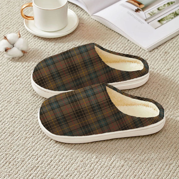 Stewart Hunting Weathered Clan Badge Tartan Plush Slipper