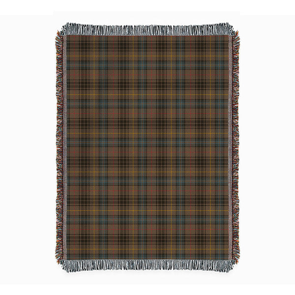 Stewart Hunting Weathered Clan Badge Tartan Woven Blanket