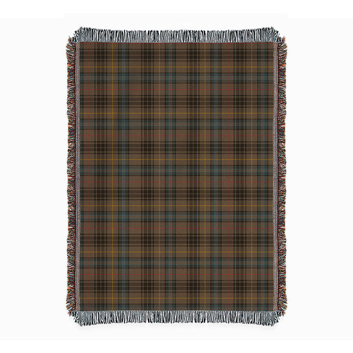 Stewart Hunting Weathered Clan Badge Tartan Woven Blanket