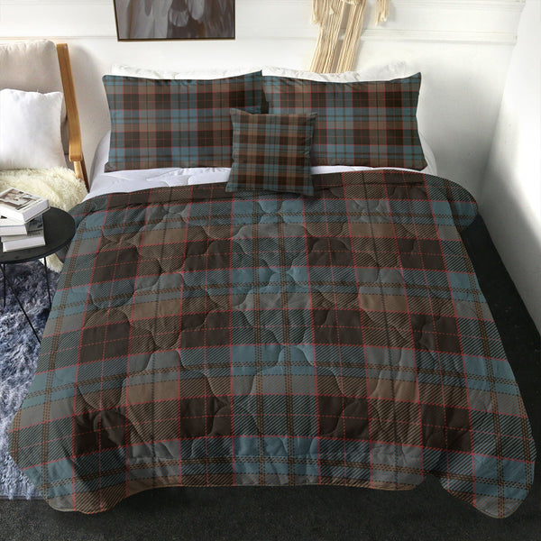 Stewart Old Weathered Clan Badge Tartan Comforter