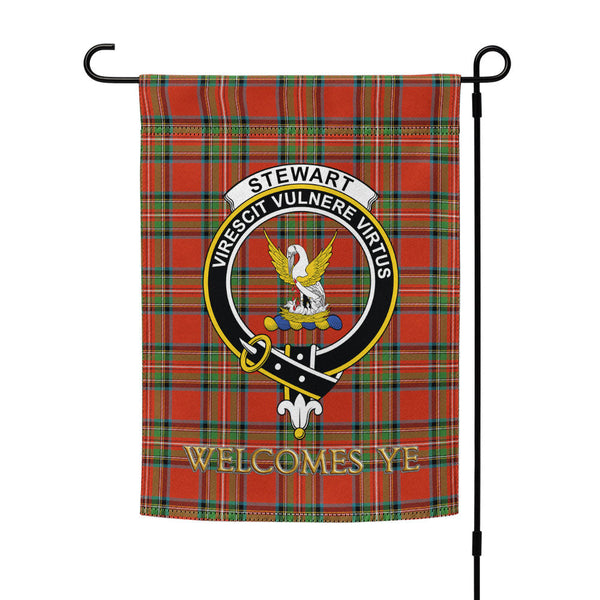 Stewart Royal (Royal Stewart) Ancient Clan Badge Tartan Garden Flag