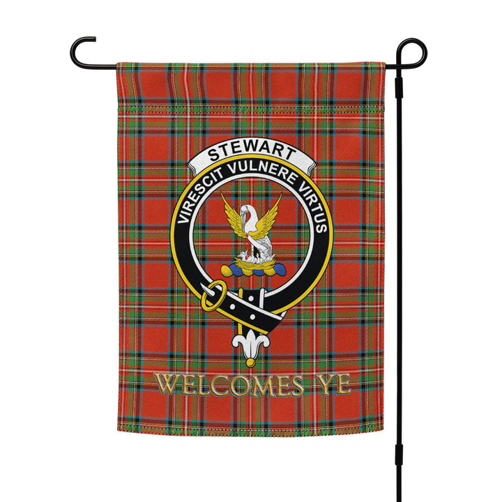 Stewart Royal (Royal Stewart) Ancient Clan Badge Tartan Garden Flag