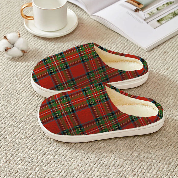 Stewart Royal (Royal Stewart) Ancient Clan Badge Tartan Plush Slipper