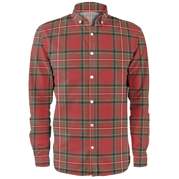 Stewart Royal (Royal Stewart) Weathered Clan Badge Tartan Long Sleeve Shirt