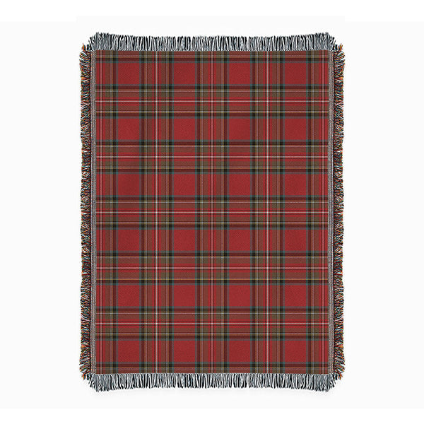 Stewart Royal (Royal Stewart) Weathered Clan Badge Tartan Woven Blanket