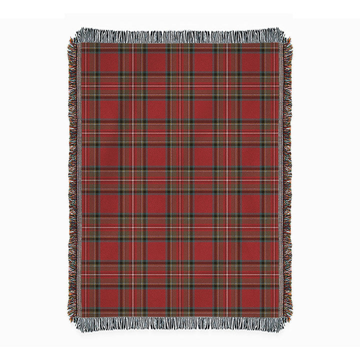 Stewart Royal (Royal Stewart) Weathered Clan Badge Tartan Woven Blanket