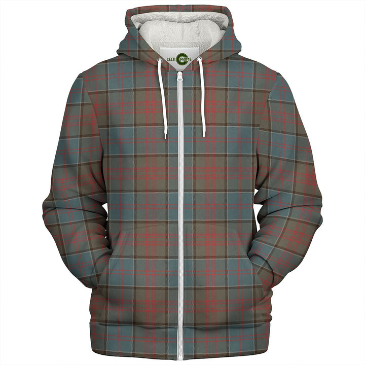 Stewart of Appin Hunting Weathered Tartan Sherpa Hoodie