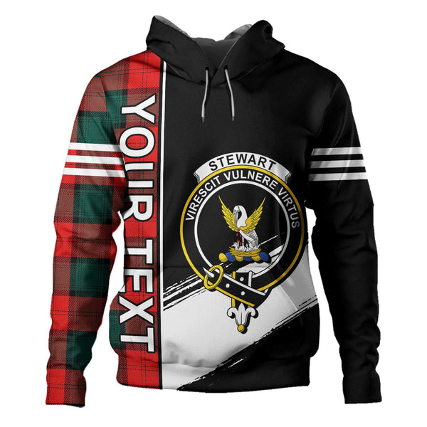Stewart of Atholl Modern Clan Badge Tartan Hoodie Quarter Style Personalized
