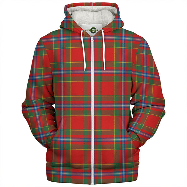 Stewart of Fingask Modern Clan Badge Tartan Sherpa Hoodie