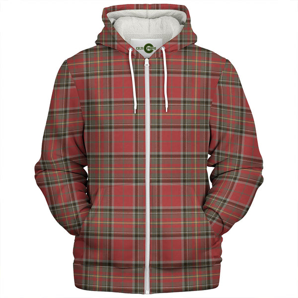 Stewart of Galloway Weathered Clan Badge Tartan Sherpa Hoodie