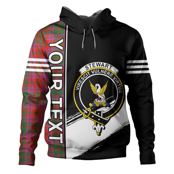 Stewart of Killiecrankie Ancient Clan Badge Tartan Hoodie Quarter Style Personalized