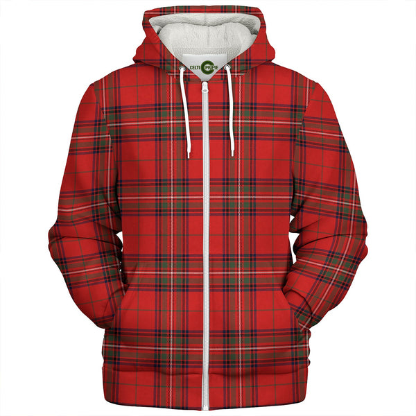 Stewart of Rothesay Modern Clan Badge Tartan Sherpa Hoodie