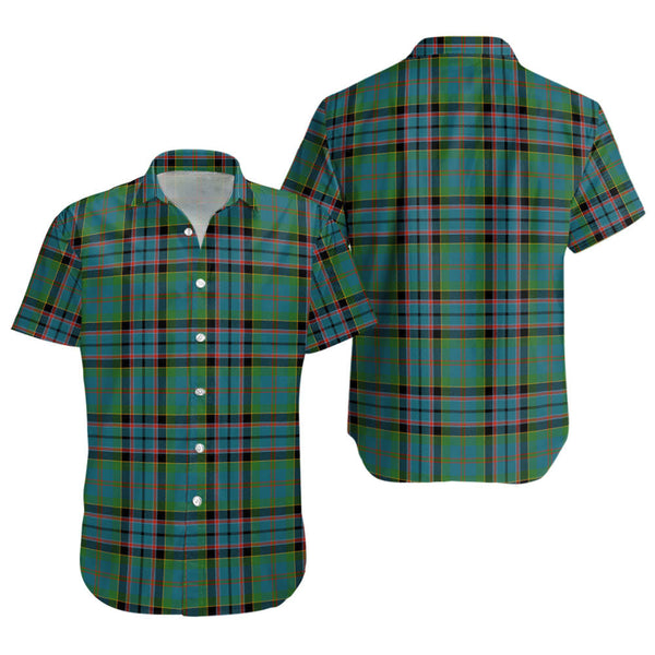 Stinson (Stephenson Stevenson) Ancient Clan Badge Tartan Short Sleeve Shirt