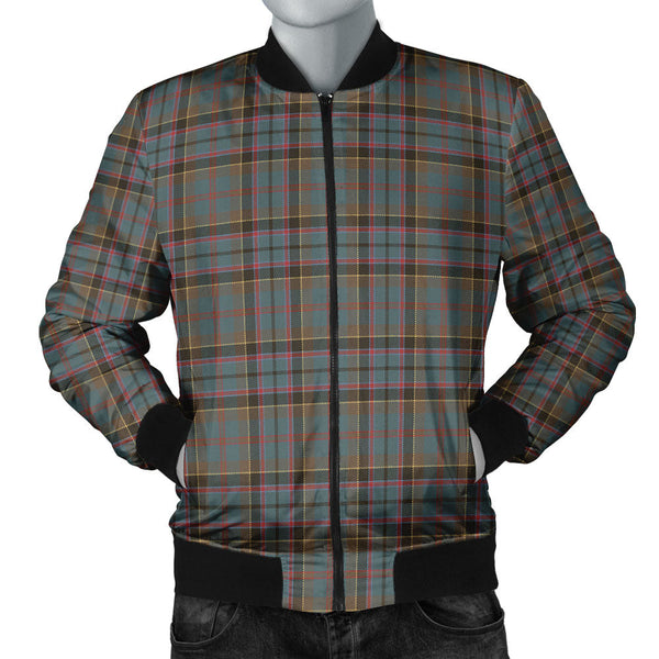Stinson (Stephenson Stevenson) Weathered Clan Badge Tartan Bomber Jacket