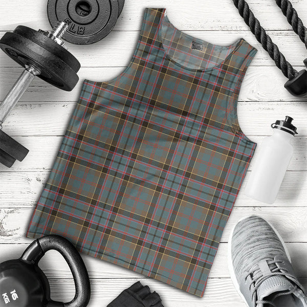 Stinson (Stephenson Stevenson) Weathered Clan Badge Tartan Men Tank Top