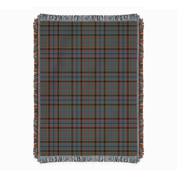 Stinson (Stephenson Stevenson) Weathered Clan Badge Tartan Woven Blanket