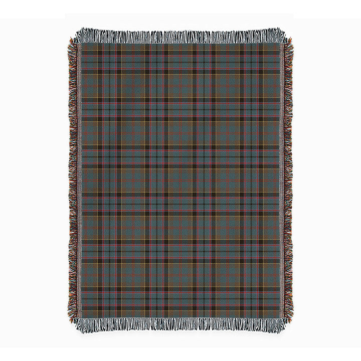 Stinson (Stephenson Stevenson) Weathered Clan Badge Tartan Woven Blanket