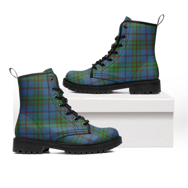 Strachan Ancient Clan Badge Tartan Leather Boots