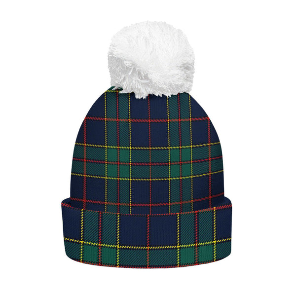 Strachan Modern Clan Badge Tartan Bobble Beanie Hat