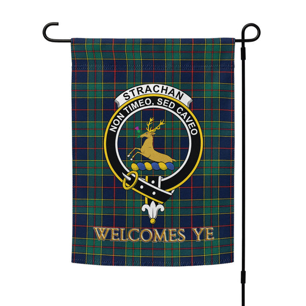 Strachan Modern Clan Badge Tartan Garden Flag