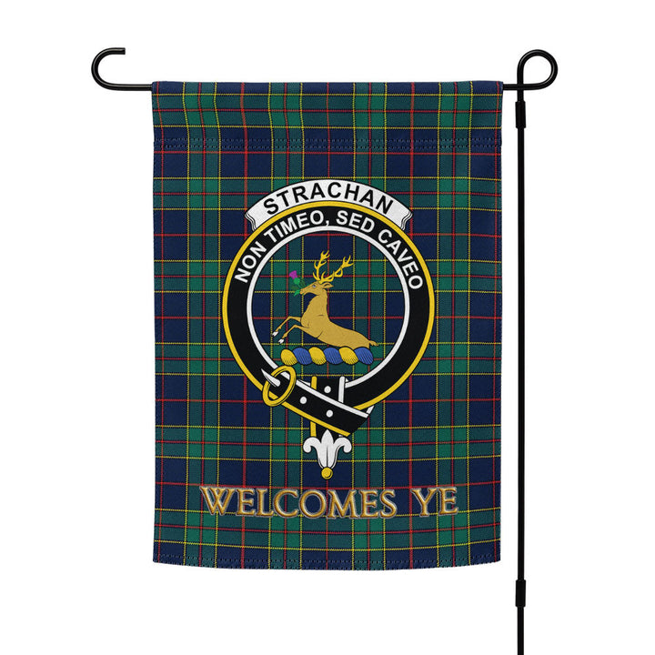 Strachan Modern Clan Badge Tartan Garden Flag