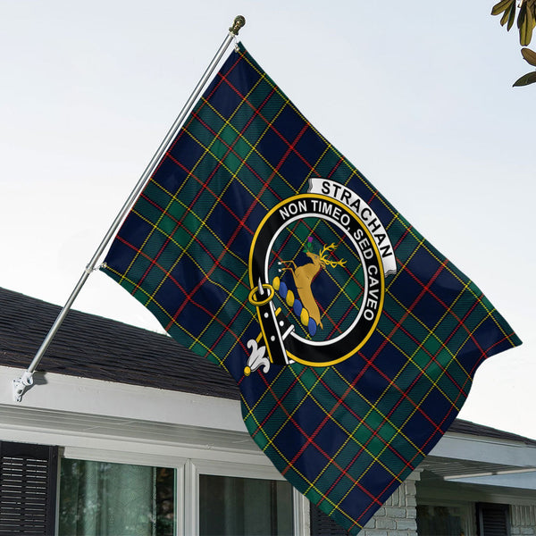 Strachan Modern Clan Badge Tartan House Flag