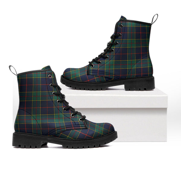Strachan Modern Clan Badge Tartan Leather Boots